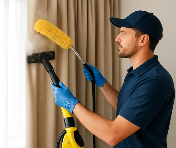 Trusted residential curtain cleaning technician Matty Curtain Cleaning glen-alpine-nsw QLD