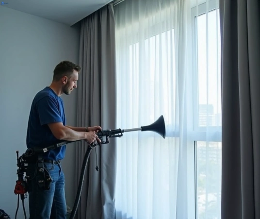 Professional commercial curtain cleaning process equipment Matty Curtain Cleaning glen-alpine-nsw